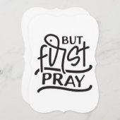 しかし、最初の祈祈りの言葉の戦士の教会の聖句 招待状 (正面/裏面)