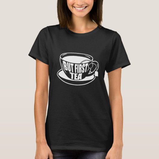 しかし、最初の茶を飲むお茶の淹れ方 Tシャツ (正面)