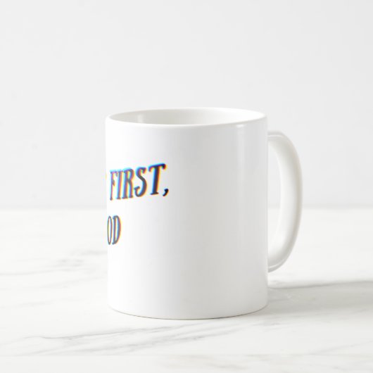 しかし、最初の食べ物レインボーグローマグ コーヒーマグカップ (正面右)