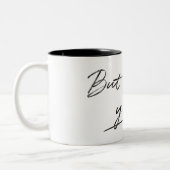 しかし、最初ミニマルにカスタム背景色 ツートーンマグカップ (左)