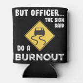 しかし、看板の役人は燃え尽きると言おもしろいう 缶クーラー (裏面)