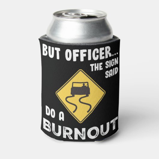 しかし、看板の役人は燃え尽きると言おもしろいう 缶クーラー (缶裏面)