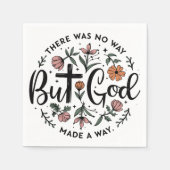 しかし、神のフローラクリスチャン スタンダードカクテルナプキン (正面)