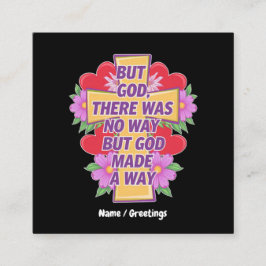 しかし、神は道を譲らなかったが、神は道を譲った スクエア名刺