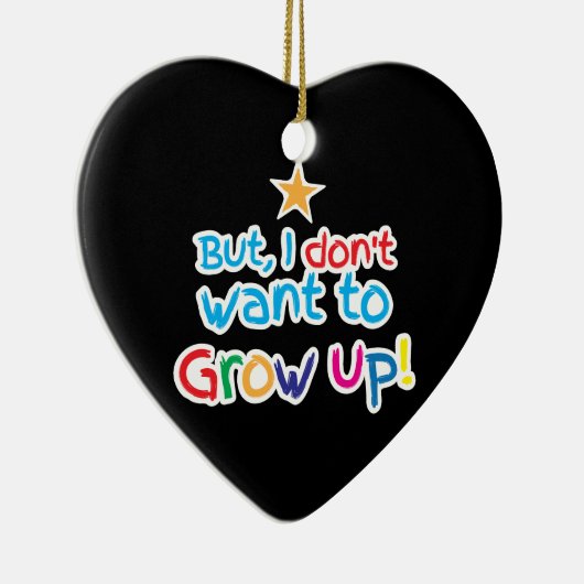 しかし、私は育ちたいと思いません! かわいい家族のベビー セラミックオーナメント (右)