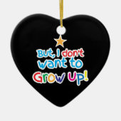 しかし、私は育ちたいと思いません! かわいい家族のベビー セラミックオーナメント (正面)