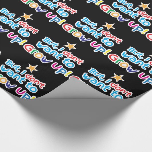 しかし、私は育ちたいと思いません! かわいい家族のベビー ラッピングペーパー (角)