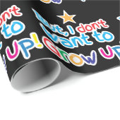 しかし、私は育ちたいと思いません! かわいい家族のベビー ラッピングペーパー (ロールコーナー)