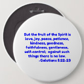 しかし、精霊の実は愛、喜び、平和である。 缶バッジ (正面&裏面)