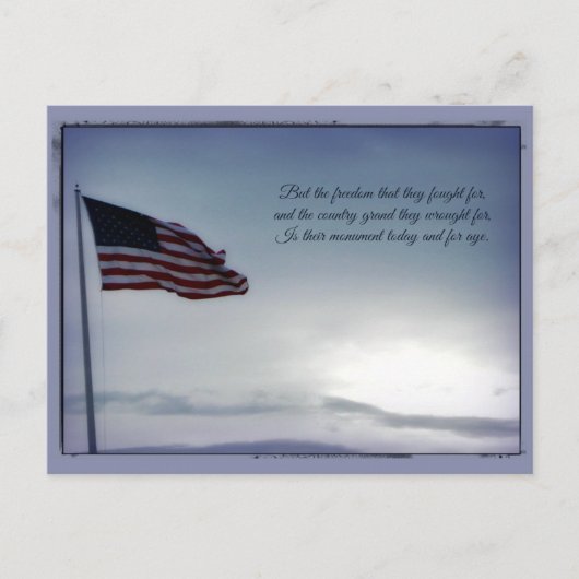 しかし、自由のために戦った…退役軍人日はがき ポストカード