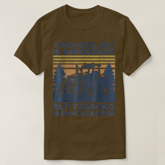 しかし、農業は重要な農家トラクターおもしろいファ Tシャツ (デザイン正面)