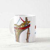 (しかし) I愛スパゲッティ接続点のマグ。 コーヒー・マグ コーヒーマグカップ (正面左)