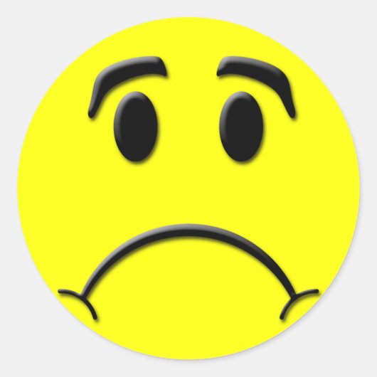 しかめ面 ラウンドシール (正面)