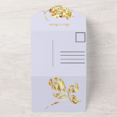 しかエレガントしシンプルて結婚は オールインワン招待状 (外側)