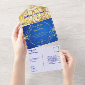 しかエレガントしシンプルて結婚は オールインワン招待状 (貼ってはがせる)