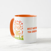 しかカラフルし、最初の抹茶おもしろいラテ乾燥機 マグカップ (正面左)