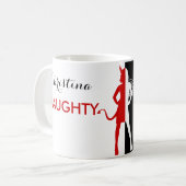 しかパーソナライズされたしいけなて素晴らしい悪魔の天使 コーヒーマグカップ (正面左)