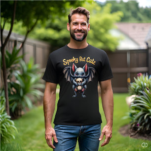 しか不気味し、可愛いこうもりゴシック Tシャツ