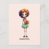 しか不気味し、可愛いゾンビキッド – 愛らしいマカブル ポストカード (正面)