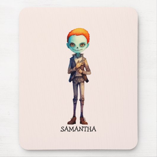 しか不気味し、可愛いゾンビキッド – 愛らしいマカブル(2) マウスパッド (正面)