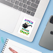 しか独身のし、決して孤独ではない シール (ノートパソコンとiPhone)