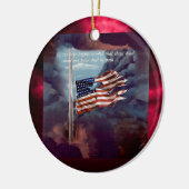 しか落ちたし煙忘れと引き裂かれた旗ではない セラミックオーナメント (左)