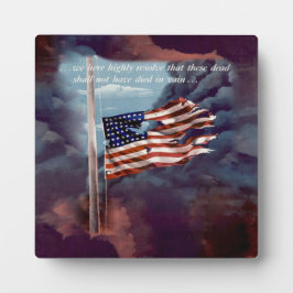 しか落ちたし煙忘れと引き裂かれた旗ではない フォトプラーク