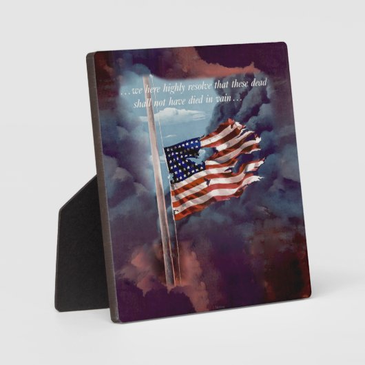 しか落ちたし煙忘れと引き裂かれた旗ではない フォトプラーク (正面)