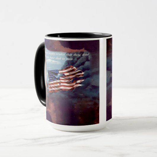 しか落ちたし煙忘れと引き裂かれた旗ではない マグカップ (正面左)