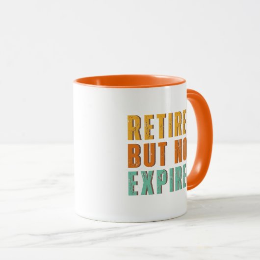 しか退職したし期限切れではない マグカップ (正面右)