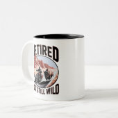 しか退職したし、まだ野生の西部の退職 ツートーンマグカップ (正面左)