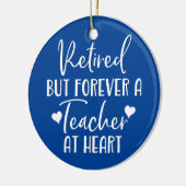 しか退職したし、永遠にハートの先生 セラミックオーナメント (左)