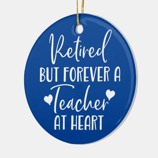 しか退職したし、永遠にハートの先生 セラミックオーナメント (左)
