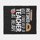 しか退職したし、永遠にハートの先生 フリースブランケット (正面(横))