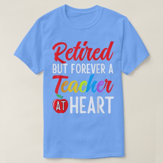 しか退職したし、永遠にハートTシャツティーの先生 Tシャツ (デザイン正面)