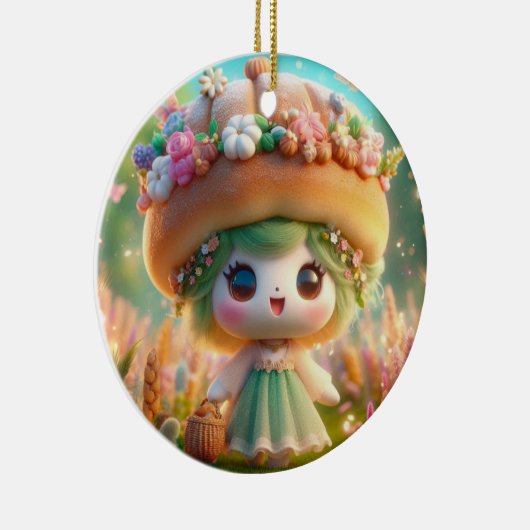 しか風変わりし、かわいい帽子 セラミックオーナメント (右)