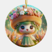 しか風変わりし、かわいい帽子 セラミックオーナメント (正面)