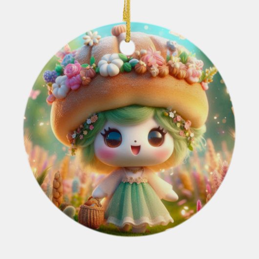 しか風変わりし、かわいい帽子 セラミックオーナメント (裏面)