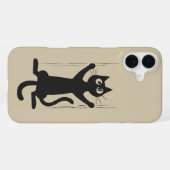 しがみつく黒猫 iPhoneケース (裏面横)