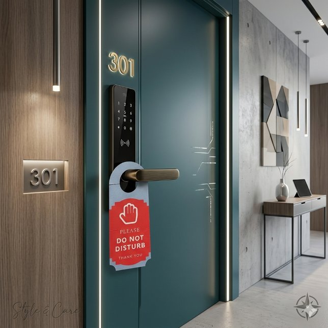 しずかにしてね/ようこそ 両面ドアハンガー ドアノブサイン (Do Not Disturb and Welcome Reversible Ticket Door Hanger)