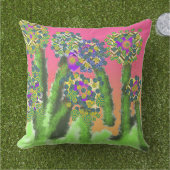 しだれるパターンが咲き誇る アウトドアクッション (芝生)