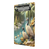 しだれ柳の中のカナダゲーゼ ミニクリップボード (アングル2)