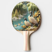 しだれ柳の中のカナダゲーゼ 卓球ラケット (裏面)