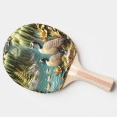 しだれ柳の中のカナダゲーゼ 卓球ラケット (横)