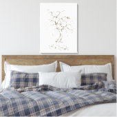 しだれ柳の指紋ツリー キャンバスプリント (インサイチュ (寝室))