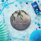 しだれ柳の木とメイソンの瓶のライトエレガント ペーパープレート (パーティー)