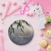 しだれ柳の木とメイソンの瓶のライトエレガント ペーパープレート (パーティー)