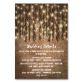 しだれ柳の木ビンテージ結婚式の挿入カード テーブルナンバー (正面)