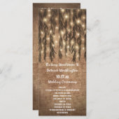 しだれ柳の木ビンテージ結婚式プログラム プログラム (正面/裏面)