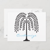 しだれ柳シルエットThunder_Cove ポストカード (正面/裏面)